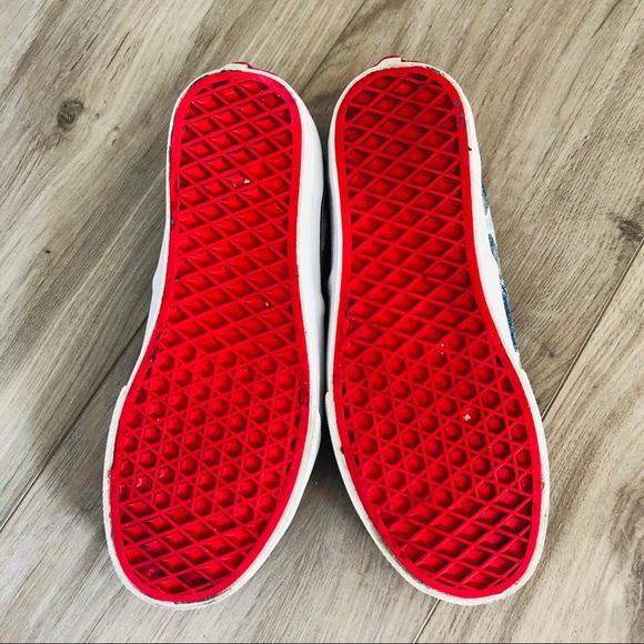 Vans Acid Denim Washed Stars Blue USA Shoes RARE - Picture 13 of 13